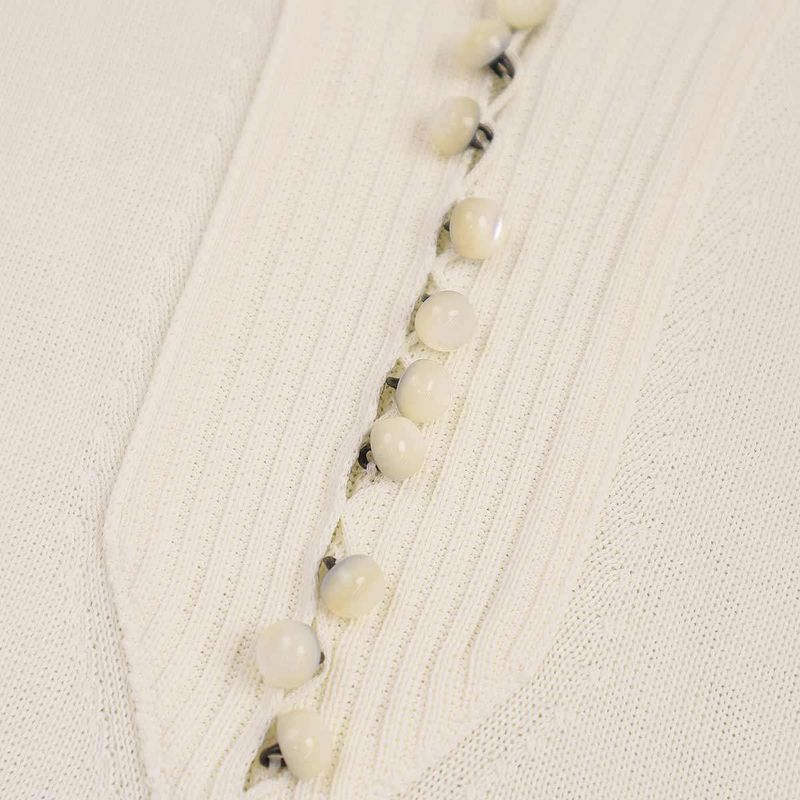 Hermes Henrienet Cles - Yong Long Knit Sweater White 42