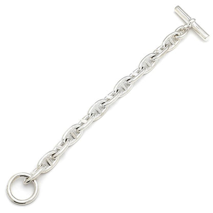 Hermes Bracelet Chaine D'ancre GM Silver 925 Silver 12 Frames Star Ring Silver
