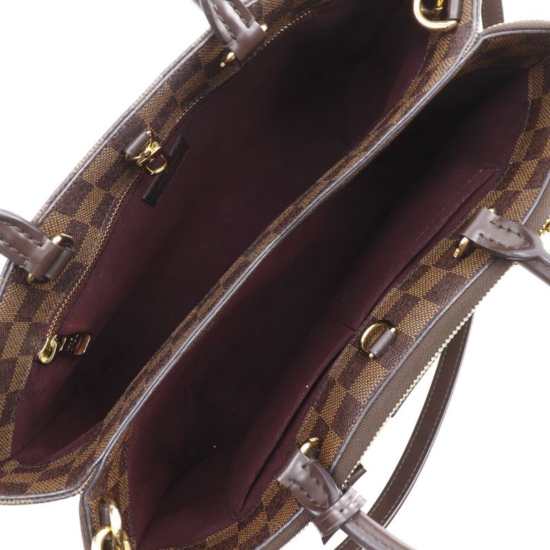 Louis Vuitton Brompton 2-way Shoulder N41582 Damier Canvas Brown Tr0186 Ladies