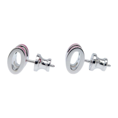 Hermes Earrings Pop Ash Mini H Pair Framboise Silver Color Jewelry