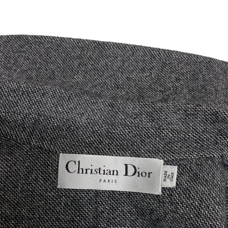 Dior/christian Dior Skirt Suit For Women - Gray Light Gray And Multi Wool