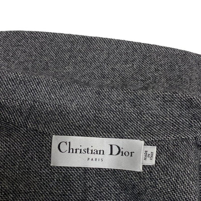 Dior/christian Dior Skirt Suit For Women - Gray Light Gray And Multi Wool