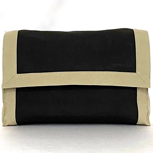 Hermes Clutch Bag Tapi de Sel Ec21625 Gray Beige