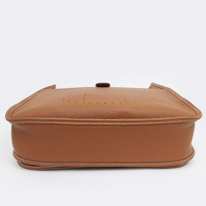 Hermes Evelyne 3 PM Gold Taurillon Clemence W Shoulder Bag Brown