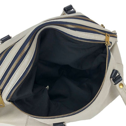 Celine Handbag Marine 166393fts.08gc Leather Light Grey - Small Boston Ladies