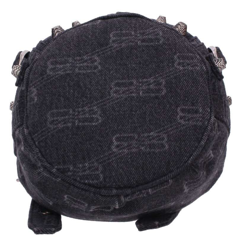 Balenciaga 702431 Lukagor XS BB All Over Denim Shoulder Bag Women