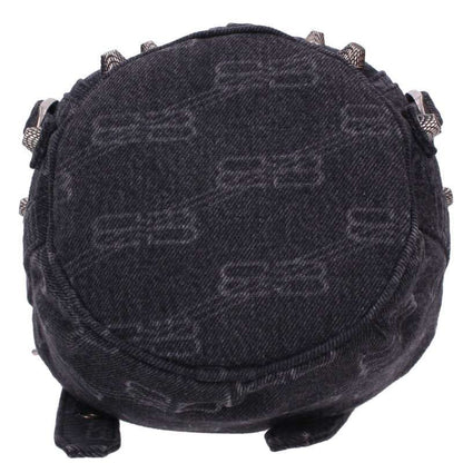 Balenciaga 702431 Lukagor XS BB All Over Denim Shoulder Bag Women