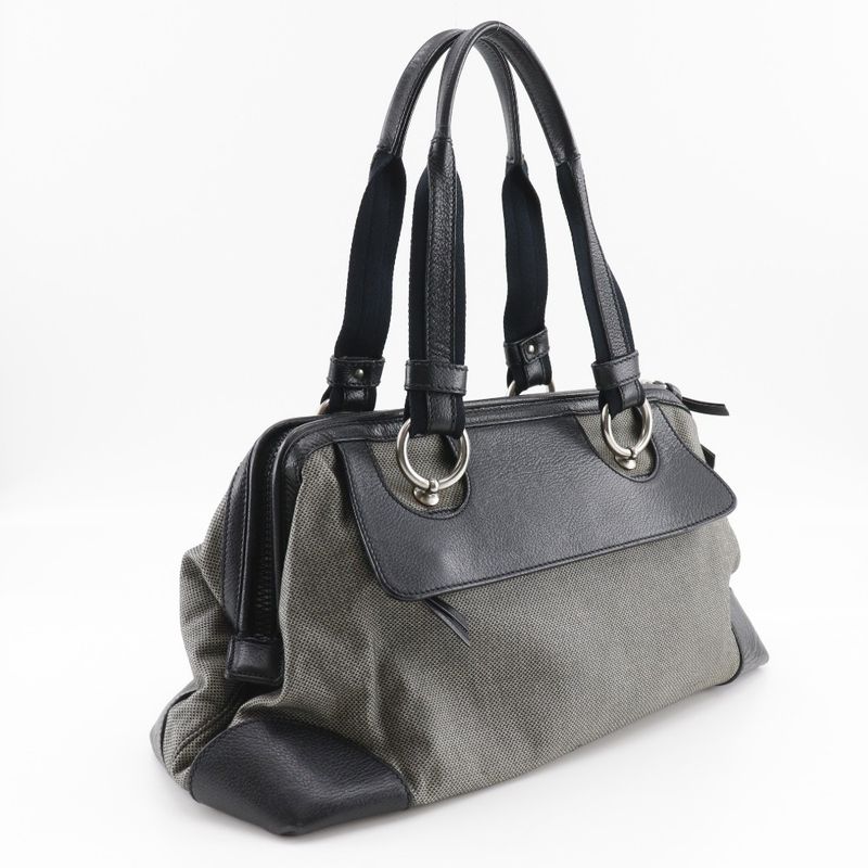 Bottega Veneta Bottega Veneta Canvas And Leather Gray/black Women's Tote Bag