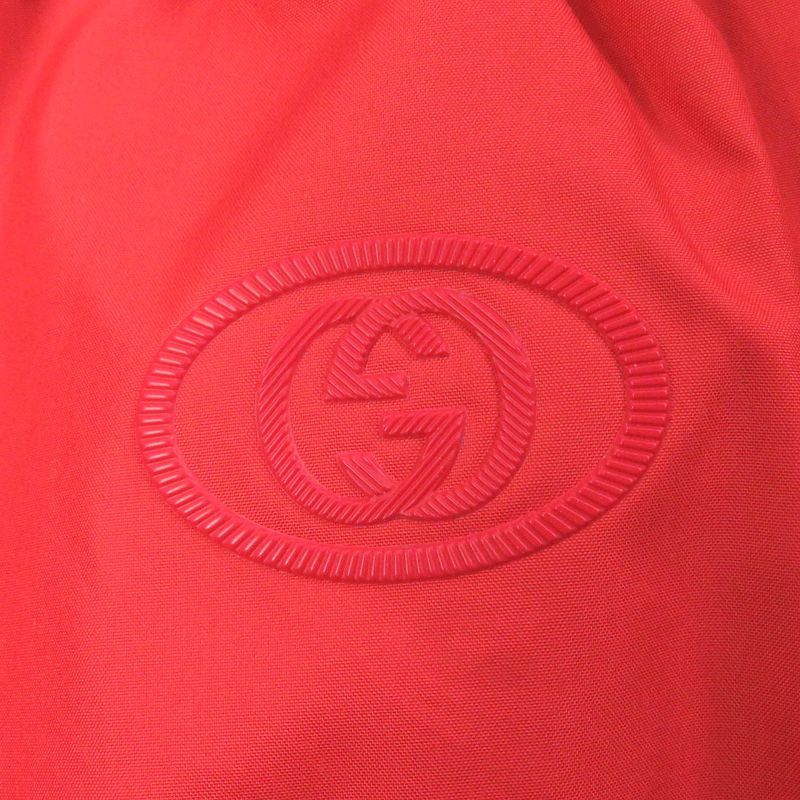 Gucci Sherry Line GG Logo Patch Jogger Pants Easy Pants Nylon Pants Red M Made