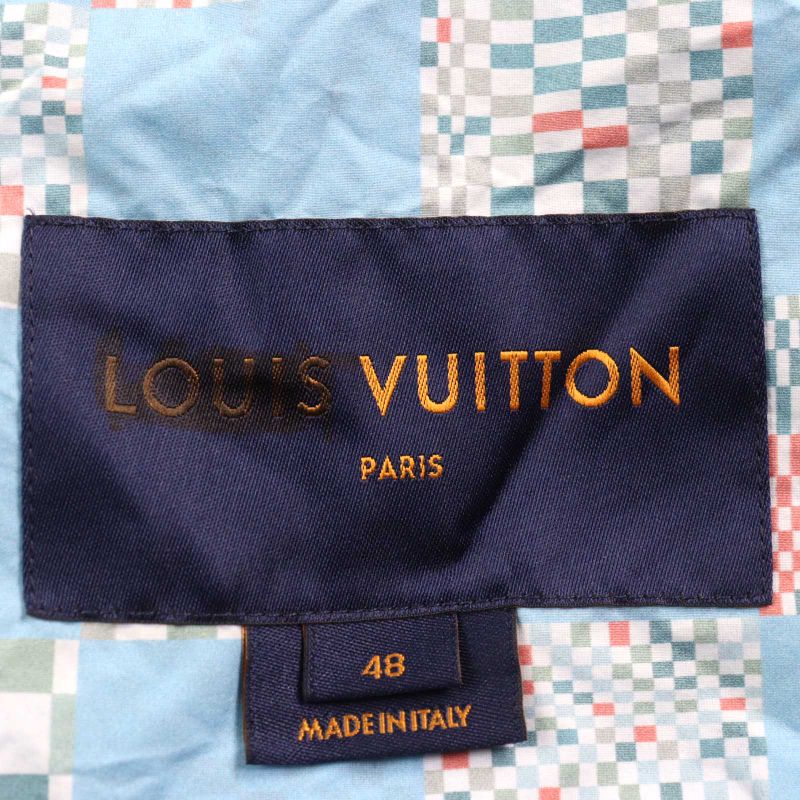 Louis Vuitton 21SS Hkb85w Distorted Damier LV Logo Zipper With Drawcord