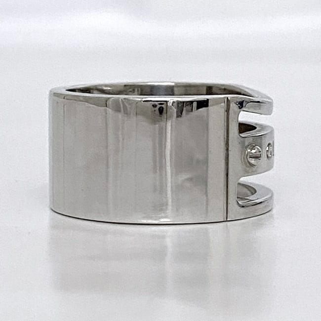 Gucci Logo Ring Ec21087 Silver Ring Size 19