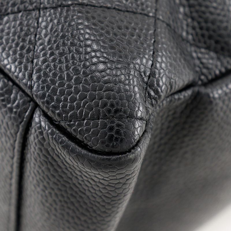 Chanel PST Chain Tote Matelasse A20994 Caviar Skin Black Ladies Shoulder Bag