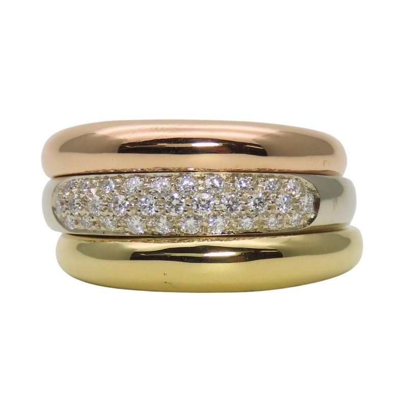 Cartier Ring Mobilis 52 18K Pink Gold 18K Yellow Gold 18K White Gold Approx
