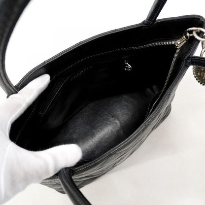 Chanel Tote Bag Revival Tote Caviar Skin Black Silver Hardware Women's
