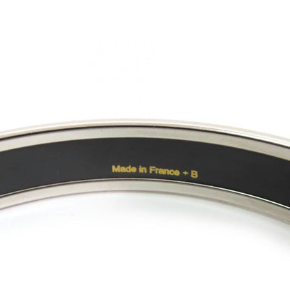 Hermes Emile PM Enamel Bracelet Carte À Jouet Bangle Silver White With Box And