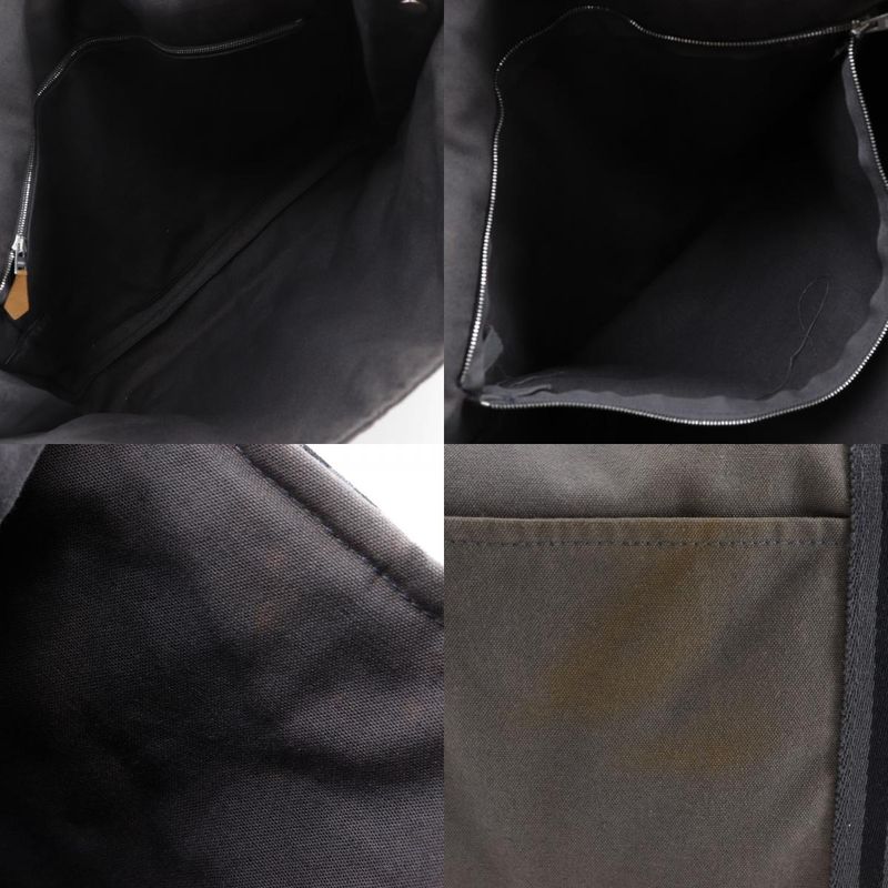 Hermes Fourre Tout Bassas MM Cotton Canvas Gray Unisex Shoulder Bag