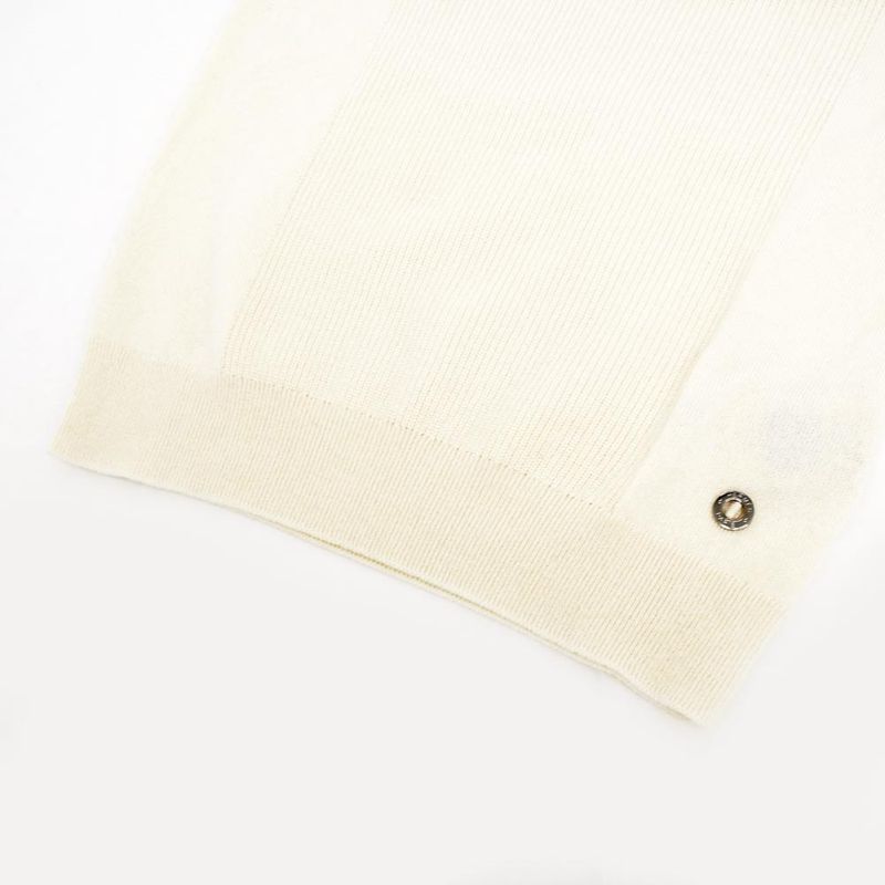 Hermes Short Sleeve Knit White Size 36 Cashmere Short Sleeve Women's