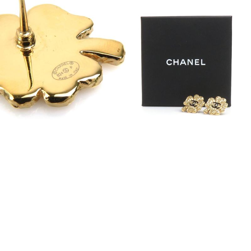 Chanel Earrings Clover Coco Mark