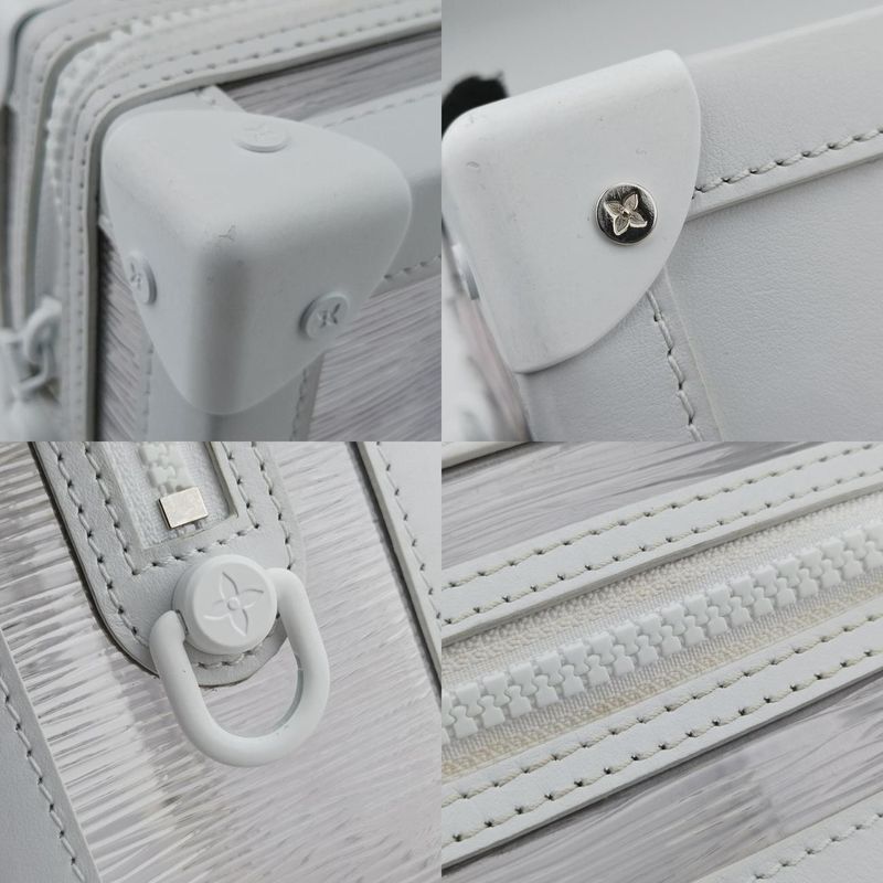 Louis Vuitton Soft Trunk Transparent X White Epi Plat Jouge M55602 Du3199