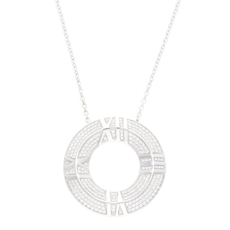 Tiffany & Co Atlas X Closed Circle Pendant Necklace Men's