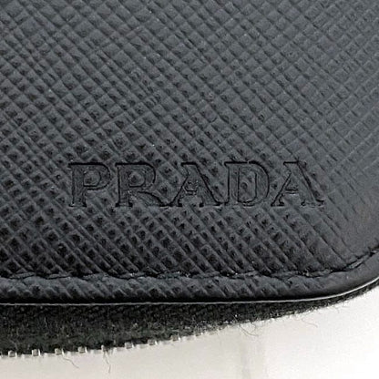 Prada Round Zipper Long Wallet Document Case