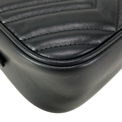 Gucci Shoulder Bag GG Marmont Quilted Small Shoulder Bag 447632 Black Chain