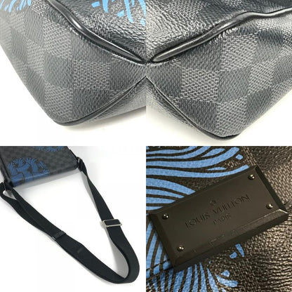 Louis Vuitton Shoulder Bag District PM N41714 Damier Graphite Canvas Black