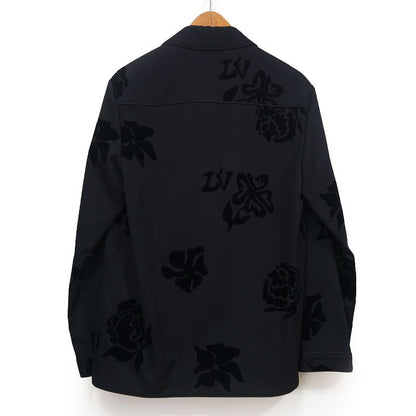 Louis Vuitton Flower Flocked Pajama Shirt Size XS Black