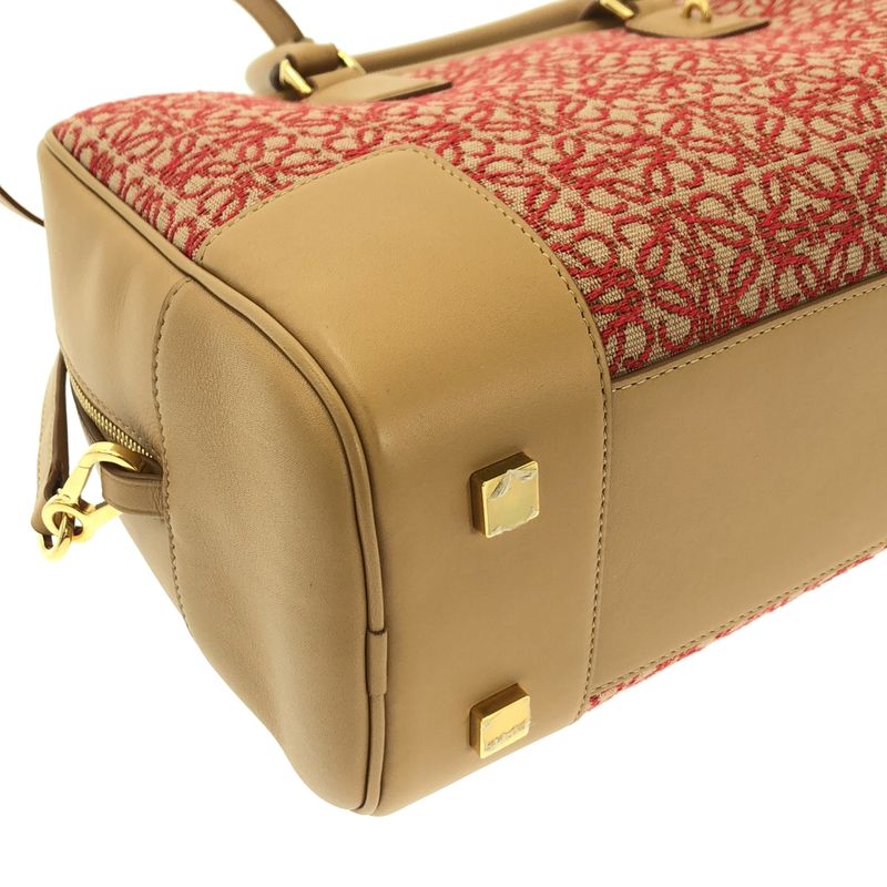 Loewe Amazona 28 Anagram Jacquard 2way Shoulder Bag - Beige Red - Women