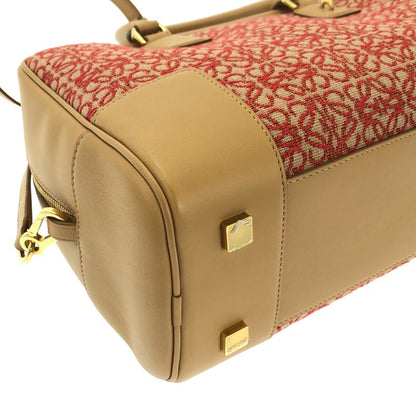 Loewe Amazona 28 Anagram Jacquard 2way Shoulder Bag - Beige Red - Women