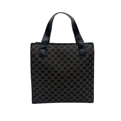 Celine Vintage Macadam Blason Pattern Leather Handbag Mini Tote Bag
