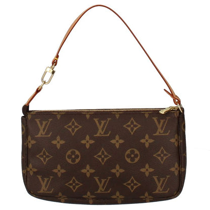 Louis Vuitton Pochette Accessoire M51980 Monogram Ladies Handbag Brown Excellent