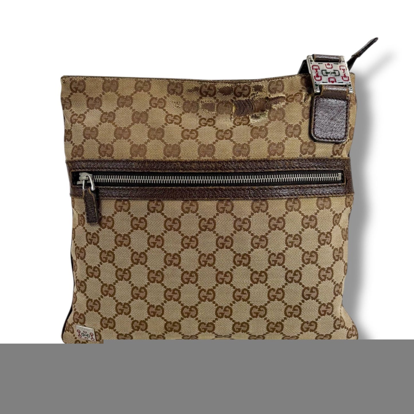 Gucci Shoulder Bag Sherry Line Gg Canvas Brown Tricolor Crossbody Bag