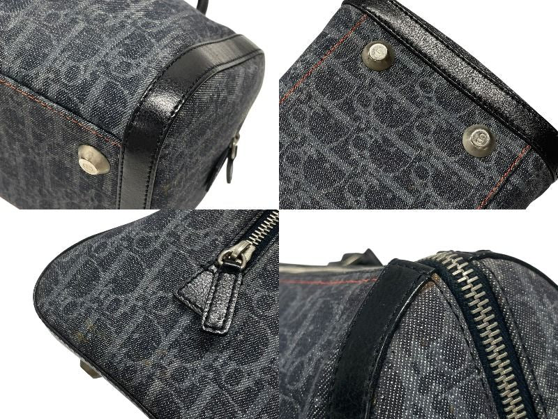 Dior Trotter Line Handbag Navy Orange Silver — view 6