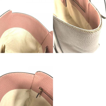 Gucci Shoulder Bag Logo Swing 354408 Leather Gray