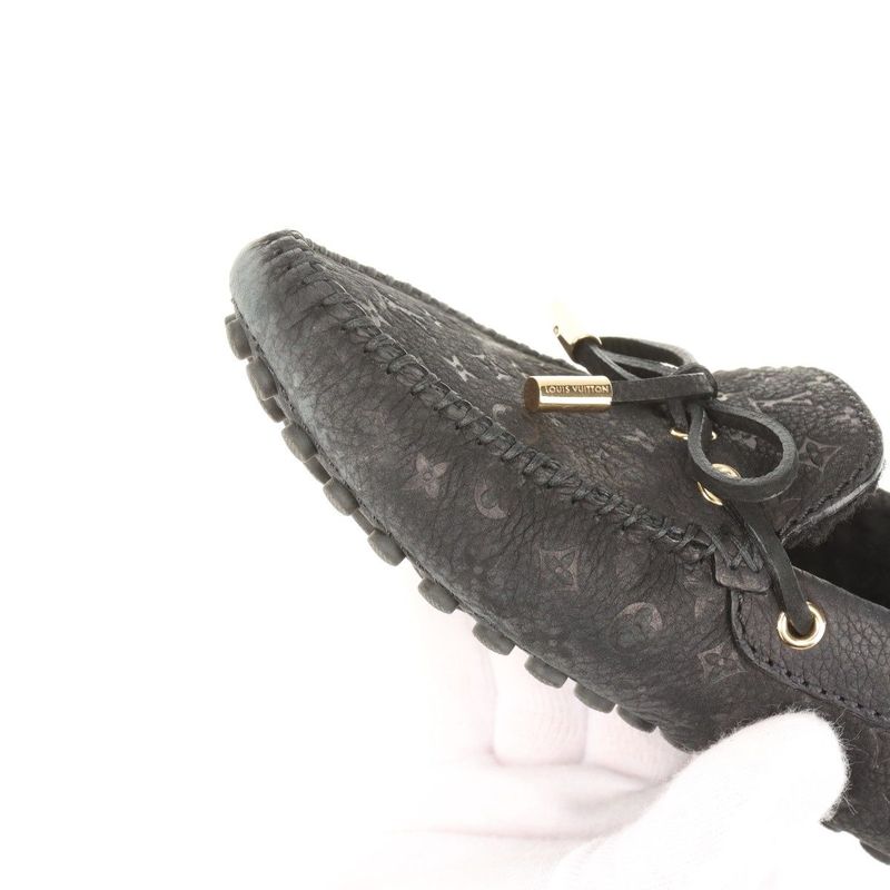 Louis Vuitton Arizona Line 18 Monogram Leather Driving Shoes Women's 36 Nd0168