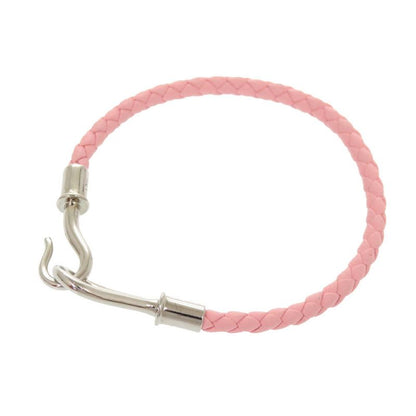 Hermes Jumbo Bracelet Leather Rose Confetti Silver Hardware Bracelet 1531 Hermes