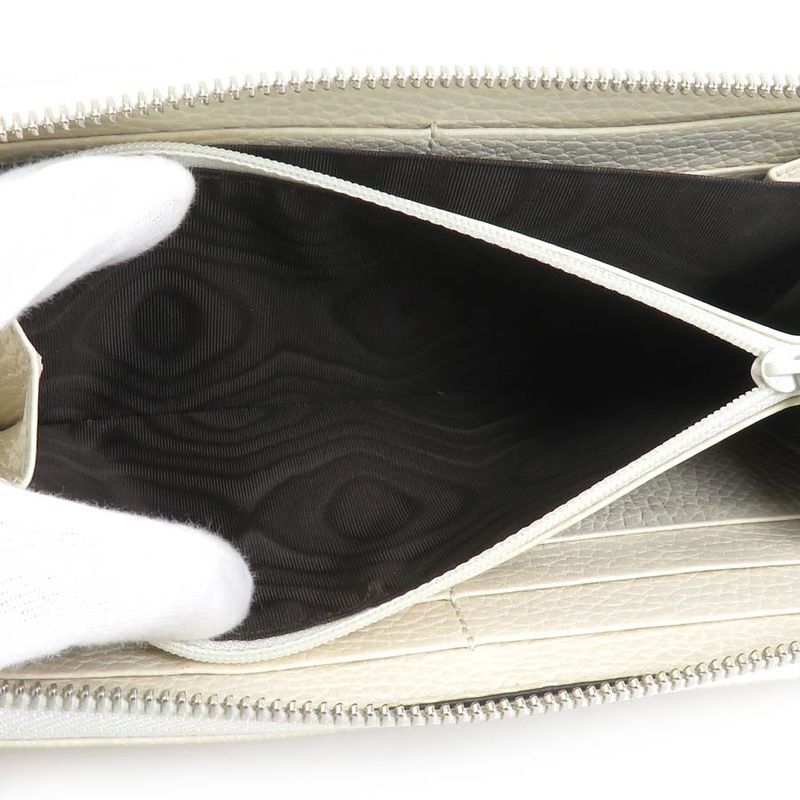 Gucci Round Zipper Long Wallet GG Marmont 456117