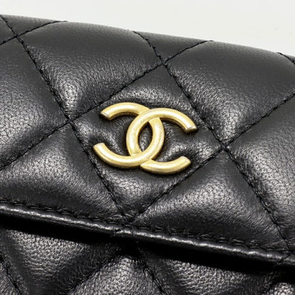 Chanel Trifold Wallet With Coin Purse Iconic Print Coco Mark Compact Wallet