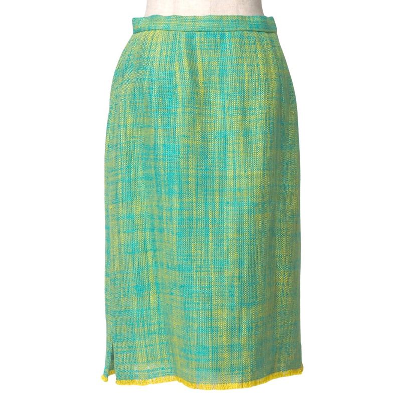 Balenciaga Vintage Skirt Setup Size 40 Jacquard Collarless Jacket Tight Skirt