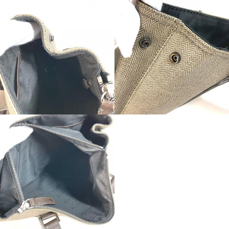 Bvlgari Shoulder Bag Weekend Logo Pvc/leather Gray