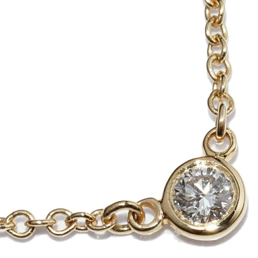 Tiffany & Co Pendant Necklace 18K Yellow Gold Diamond 1P (005ct) Elsa Peretti