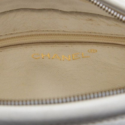 Chanel Coco Mark Fringed Bijoux Chain Shoulder Bicolor Lambskin White And Beige