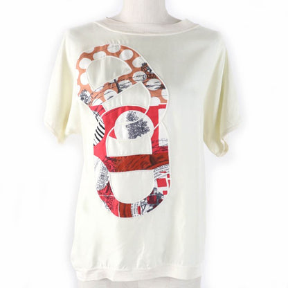 Hermes 22SS 2e2826ds 100% Silk Twill Raine Chaine D'ancre Short Sleeve Knit