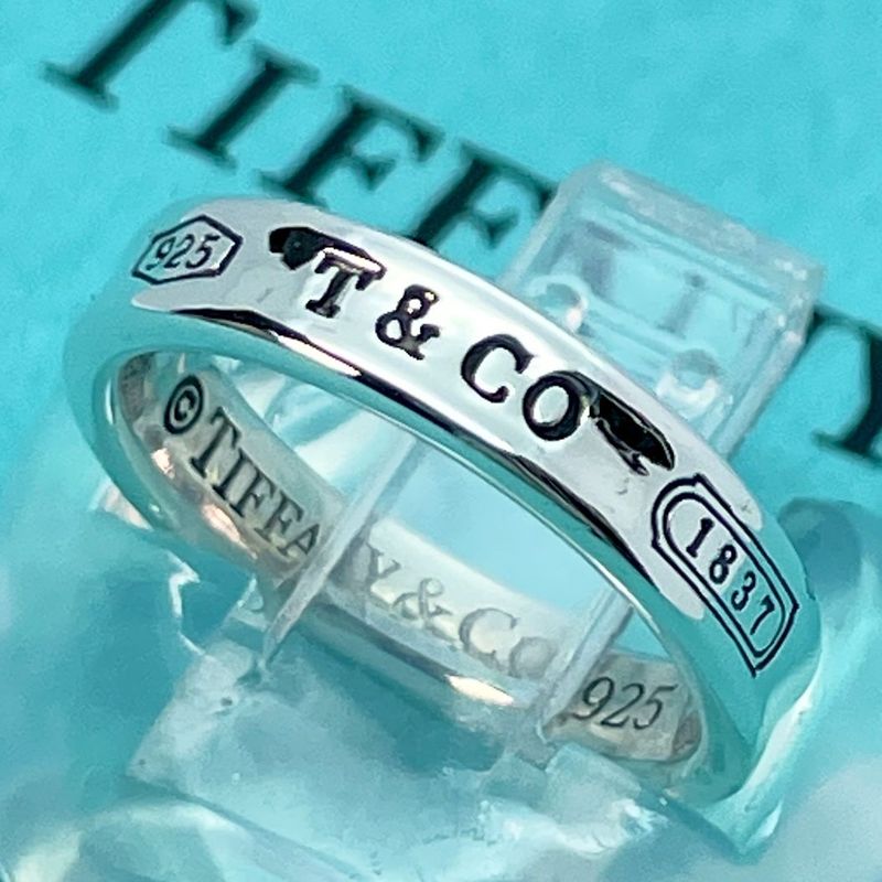 #8 Tiffany & Co 1837 Narrow Ring Polished 24-3199s