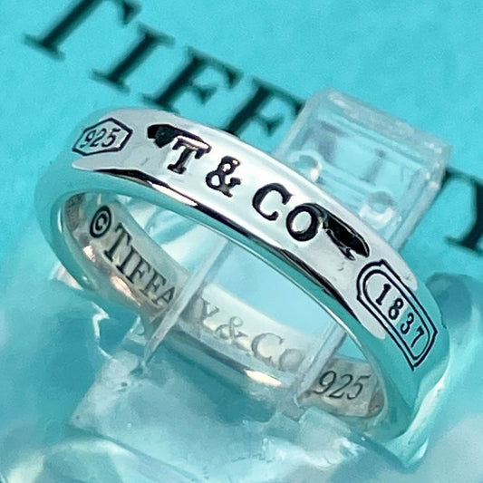 #8 Tiffany & Co 1837 Narrow Ring Polished 24-3199s