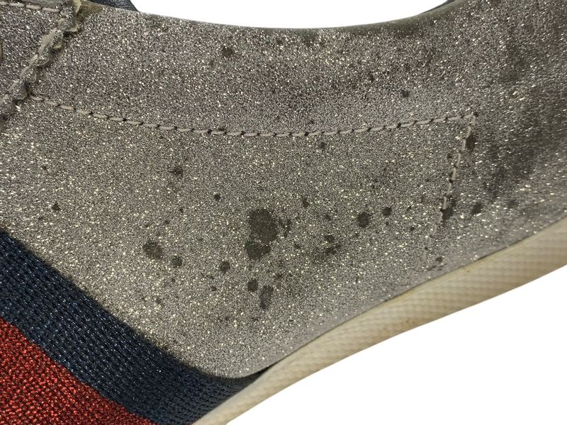 2120 Gucci Sneakers Sherry Line Glitter Sneakers Uk7 Approx 26.5cm (10.43in)