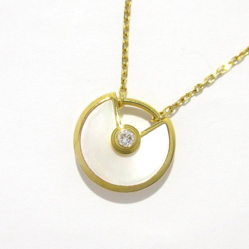 Cartier Necklace Amulet De Cartier Necklace XS 18K Yellow Gold White Mother-of-p