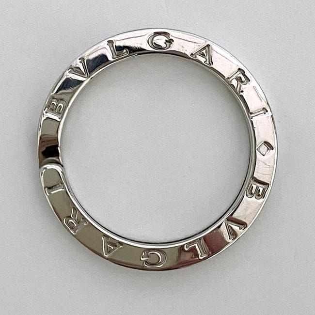 Bulgari Key Ring Silver Logomania Polished Ag 925