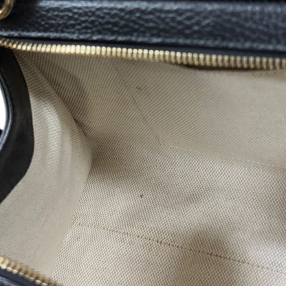 Gucci Outlet Interlocking G Soho Shoulder Bag Leather 607722 Black Ladies Gucci